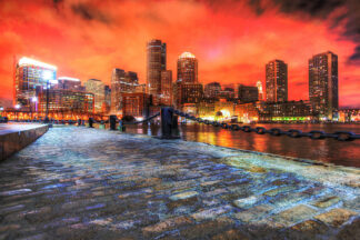 Boston Cityscape at Night 02 - Just Amazing Urban Stock Imagery at Budget Price