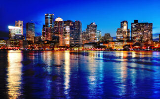 Boston Cityscape at Night 03 - Just Amazing Urban Stock Imagery at Budget Price