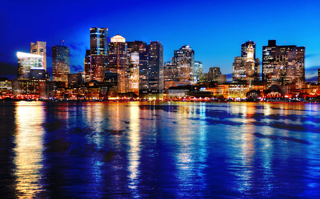 Boston Cityscape at Night 03