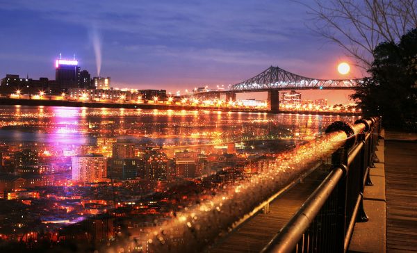 Montreal Jacques Cartier Bridge and River