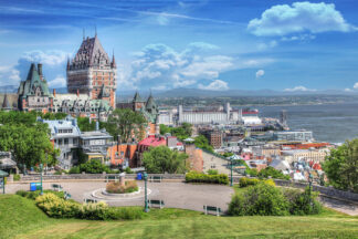 Old Quebec City District in Summer - Just Amazing Urban Stock Imagery at Budget Price