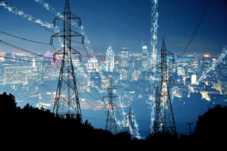 Metropolitan Electrification in Blue - Just Amazing Urban Stock Imagery