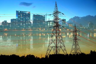 Secure Urban Energy Supply Photo Montage - Just Amazing Urban Stock Imagery