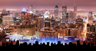 Night Lights on Montreal City - Just Amazing Urban Stock Imagery