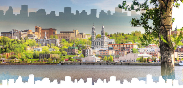 Urban Saguenay City in Summer