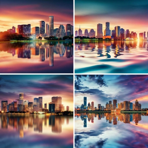 AI Houston Cityscape Scene Images
