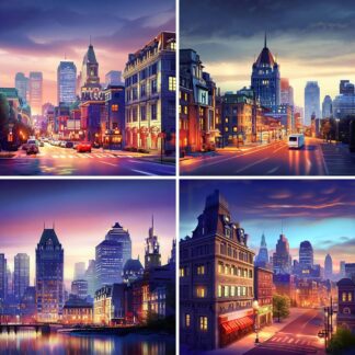 AI Idyllic Urban Scene