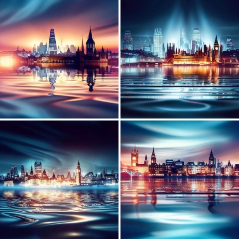 AI London Cityscape Scene Images