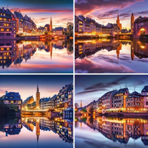AI Strasbourg City Scenic Images