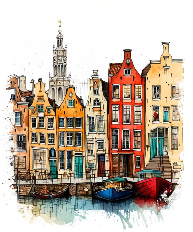Famous Amsterdam Canal Houses