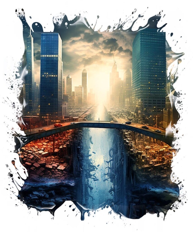 Urban Apocalyptic City Art Design